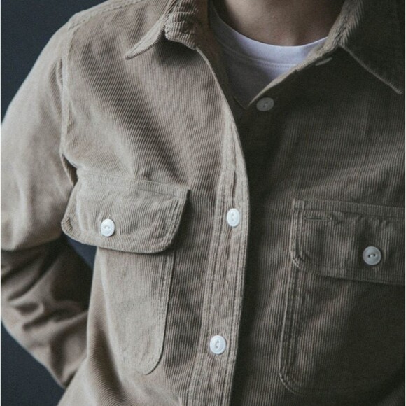 Paynter Jacket Women’s French Corduroy Workshirt - Oat - Picture 2 of 7